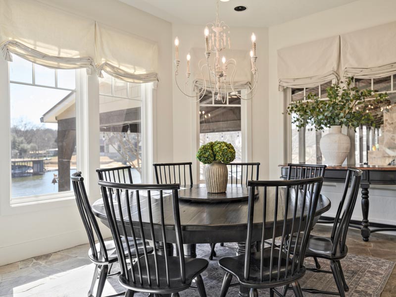 Carole Fabrics Slouch Style Roman Shade Window Covering At Lakehouse by The Valiant Co.